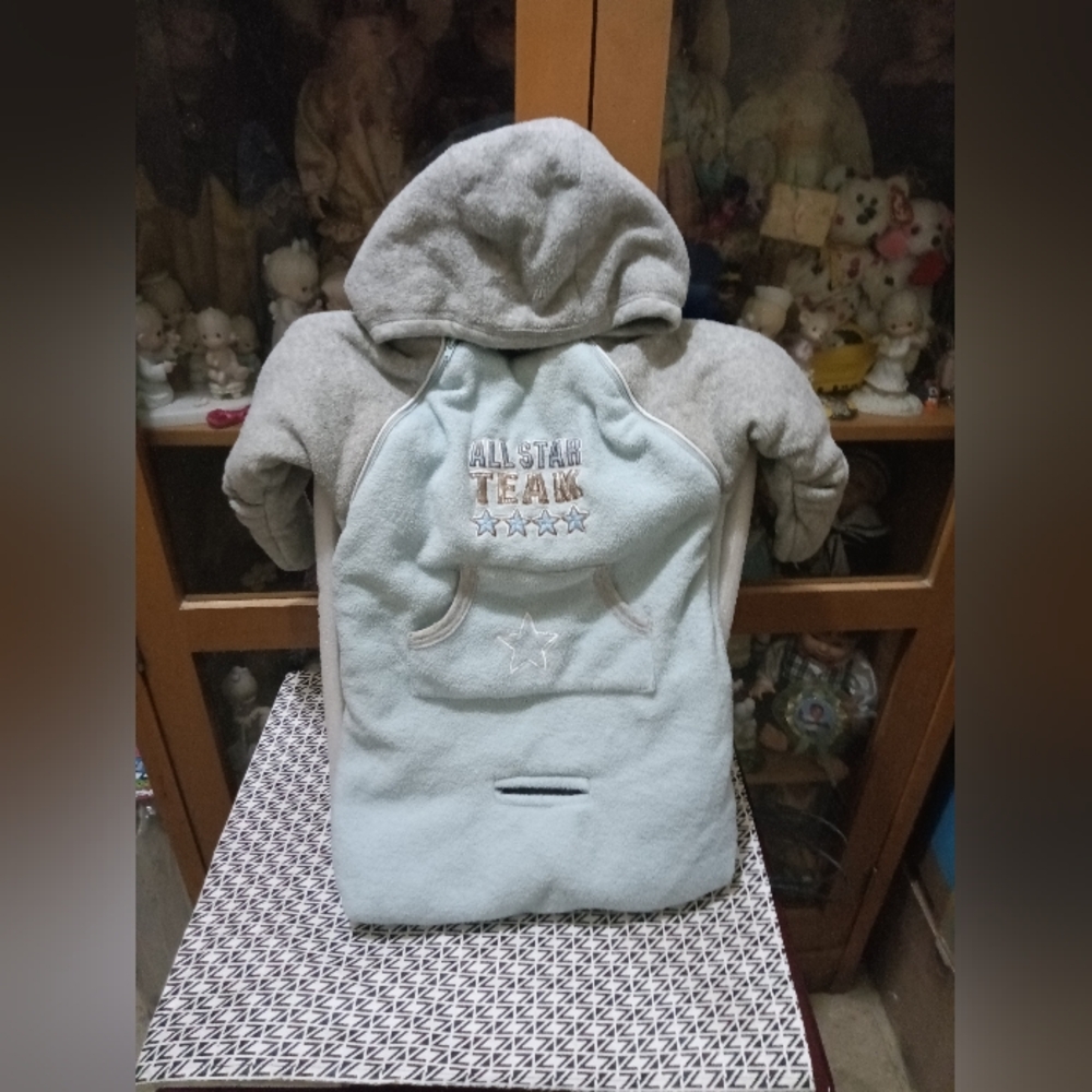 All Star Team Kids Hoodie - Gray and Light Blue